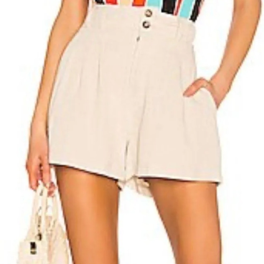 JASON WU - High Waisted Linen Blend Shorts